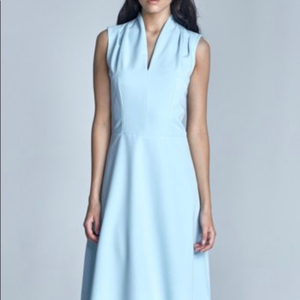 Modern-chic light blue dress